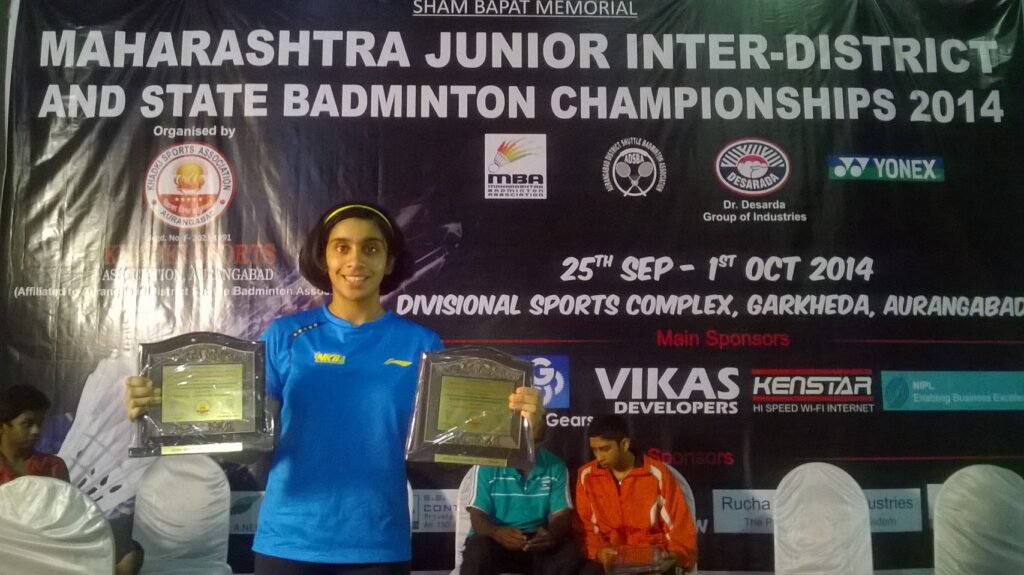 2014 Purva wins Double Crown Junior Inter District & State Championships at Aurangabad