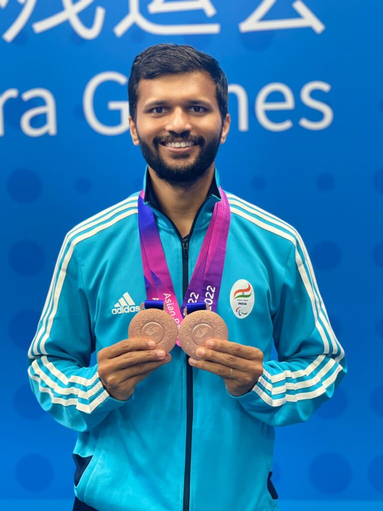 2022 Para Asian Games - Sukant Kadam wins 2 Bronze Medals